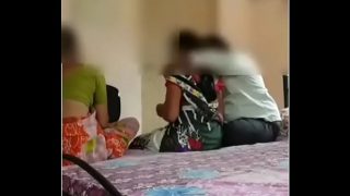 Indian threesome fuck with two famales