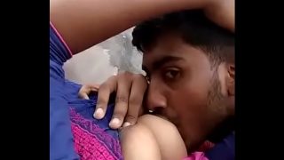 Indian sucking Gf boobs