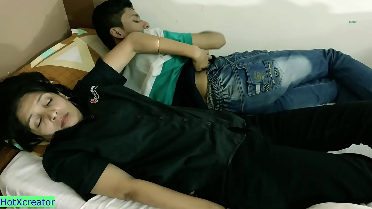 Bed Sharing Sister fucking with with Stepbrother