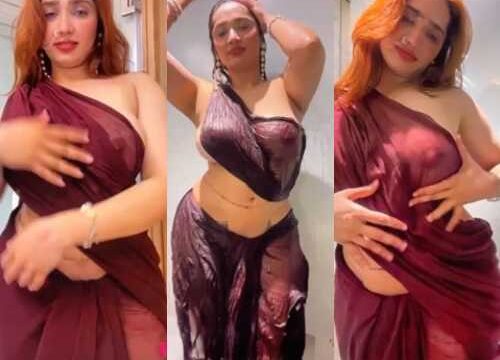 Aditi Mistry Naked Latest Blouseless Big Boobs Bath Live