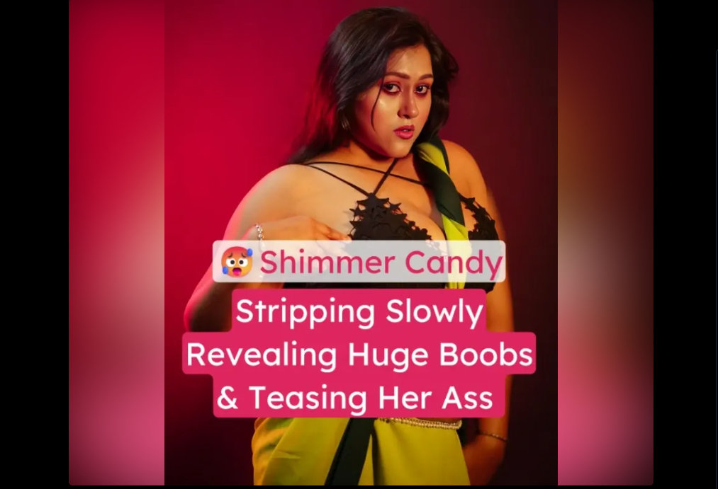 Shimmar Candy Nude Stripping & Teasing Huge Boobs