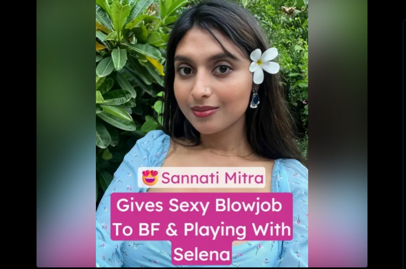 Sannati Mitra Naked Gives Sloppy Blowjob to Boyfriend