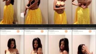 Insta Beauty Amaira Roy Saree Strip & Showing Huge Boobs