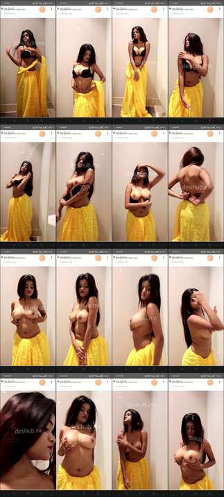 Insta Beauty Amaira Roy Saree Strip & Showing Huge Boobs