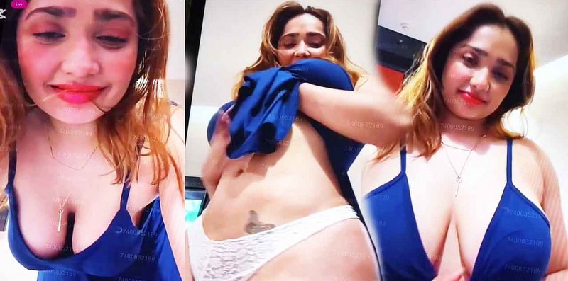 Aditi Mistry Nude Blue Top Big Boobs & Nipple Visible Leaked Video – Part 2