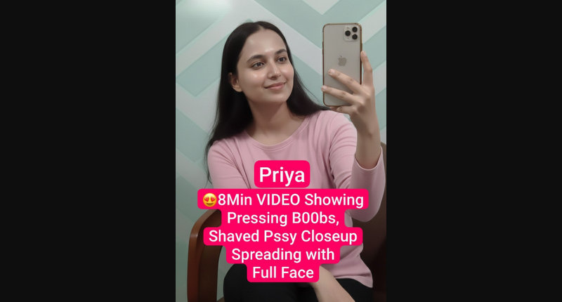 PRIYA Beautiful Instagram Influencer Nude Pressing Boobs & Teasing Shaved Pussy with Full Face On Chamet Live