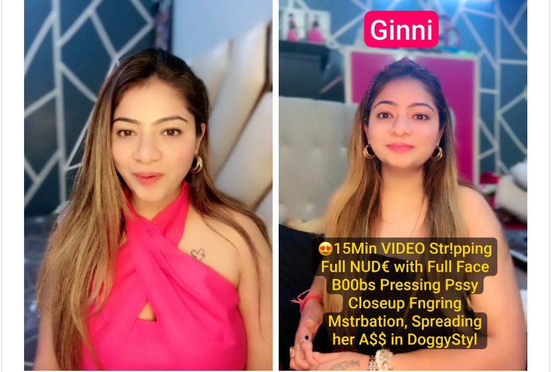 GINNI Beautiful Instagram Model NUDE with Full Face Boobs Pressing & Pussy Closeup Fingering on Tango Live