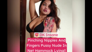 Insta Model DK Insane Nude Leaked Hard Nipples Pinching And Pussy Fingering In Net Hammock