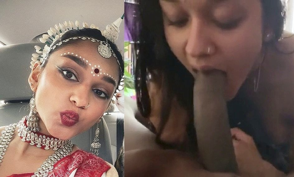 Cute Indian NRI Classical Dancer Nude Leaked Sucking BBC with Full Face
