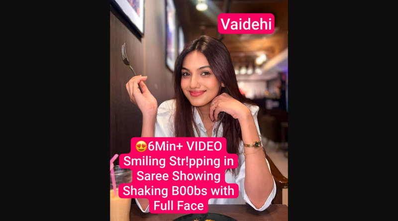 VAIDEHI Beautiful Model Actress Nude 6Min Stripchat Live in Saree Smiling & Shaking Hot Boobs with Full Face