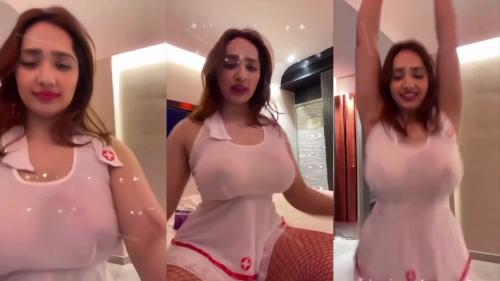 Aditi Mistry Leaked Huge Boobs Bouncing In A Transparent Dress
