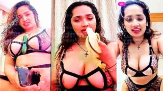 Aditi Mistry Nude Viral Big Boobs & Nipples Pad Visible In A Hot Dress On Live Part -2