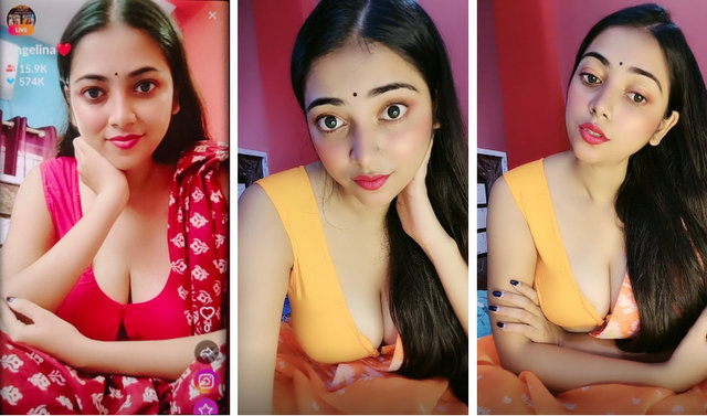 Insta Model Anjali Aka Angelina Nude Tango Leaked Premium Live Stripping Pressing Huge Boobs Video