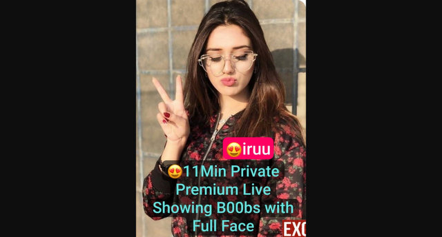 Cute IRUU Nude Most Exclusive Leaked Teasing her Boobs & Playing with Nipples with Full Face  Premium Chamet Live
