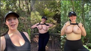 Angela White Nude leaked big boobs tease in Forest