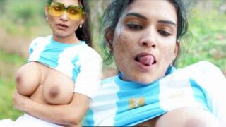 Resmi Nair Nude Leaked Hard Sex in Argentine outfit Outdoor Clip