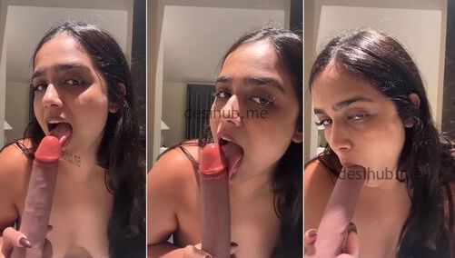 Psyflora Nude Leaked Topless Gagging on a Big Dildo Video