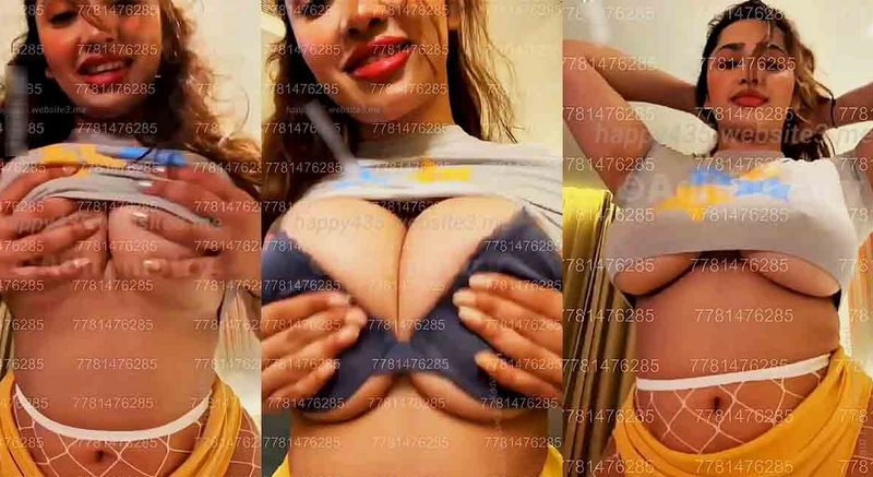 Aditi Mistry Nude Leaked Big Boobs & Nipples Pressing in a Short Dress On Live – Part 1