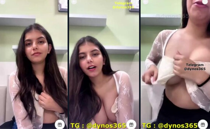 Gorgeous Girl Sanaya Nude Leaked Bikini Tease & Nipple Slips on Tango Live Showing Full Face